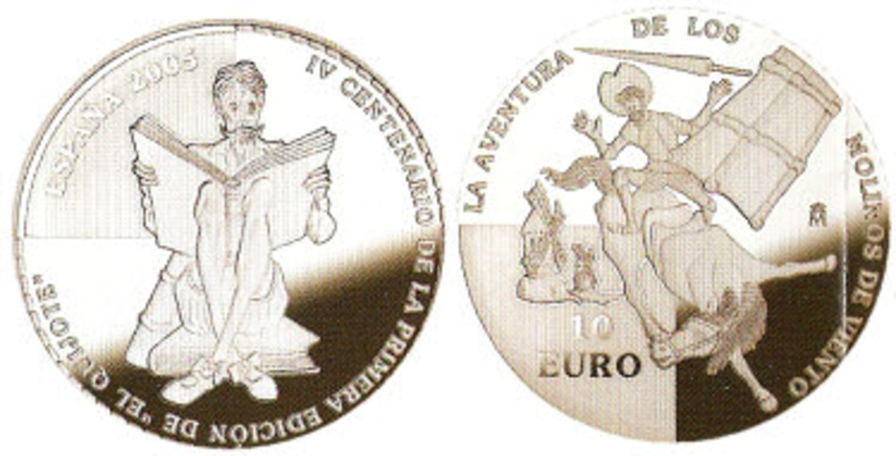 10 euros Don Quijote de la Mancha.Molinos de Viento